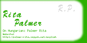 rita palmer business card